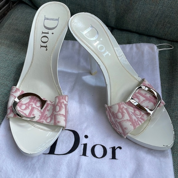 Y2k pink Christian Dior monogram heels - Picture 3 of 14